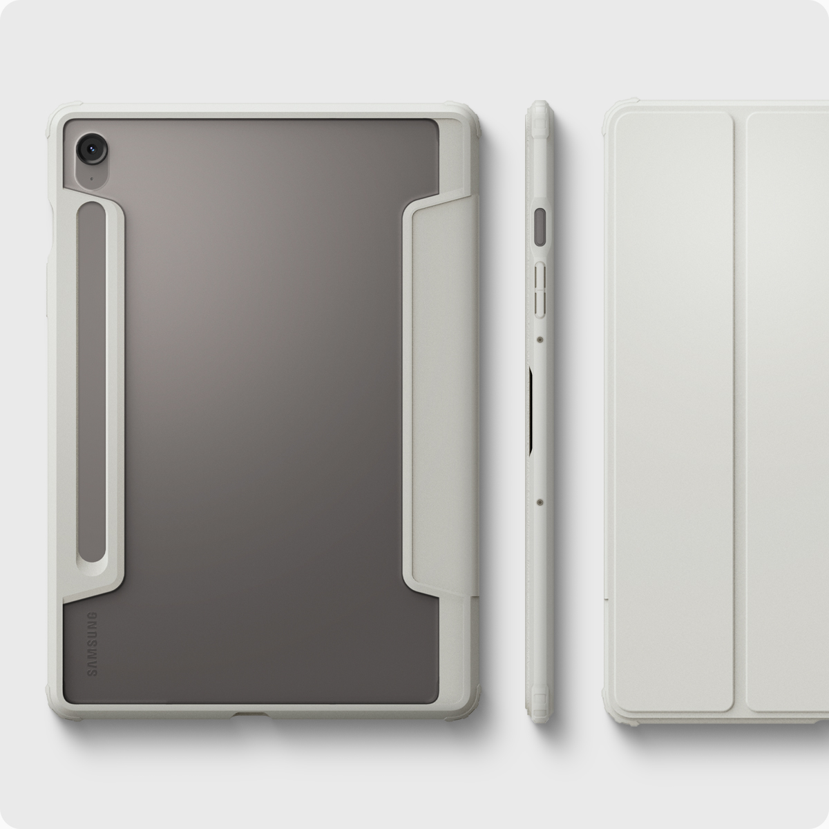 Etui Spigen Ultra Hybrid Pro do Galaxy Tab S10 FE, szaro-przezroczyste